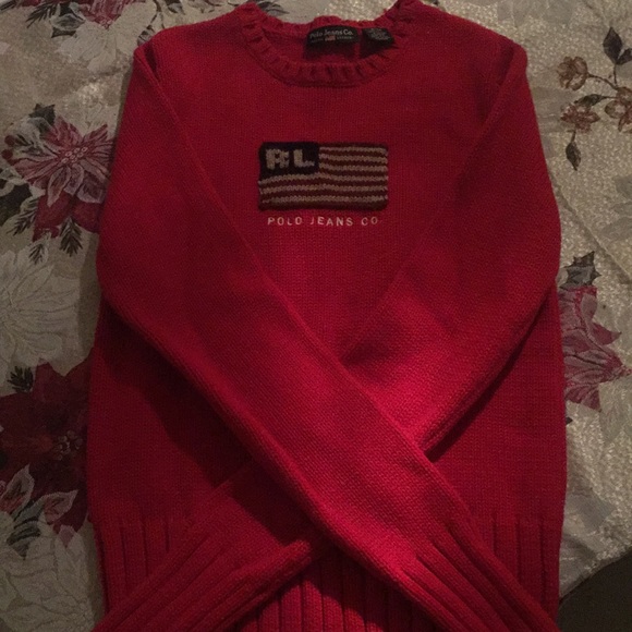 Ralph Lauren red American flag sweater small - Picture 4 of 4